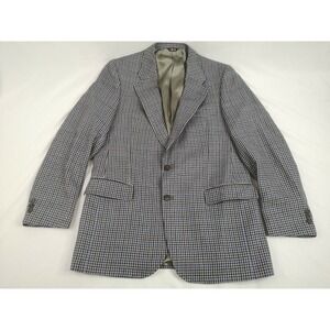 Vintage DAKS Union Made Men's 2B Wool Houndstooth Sport Coat‎ Jacket 42L